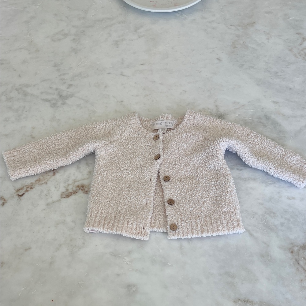 Barefoot dreams Baby Cardigan (6-12m)